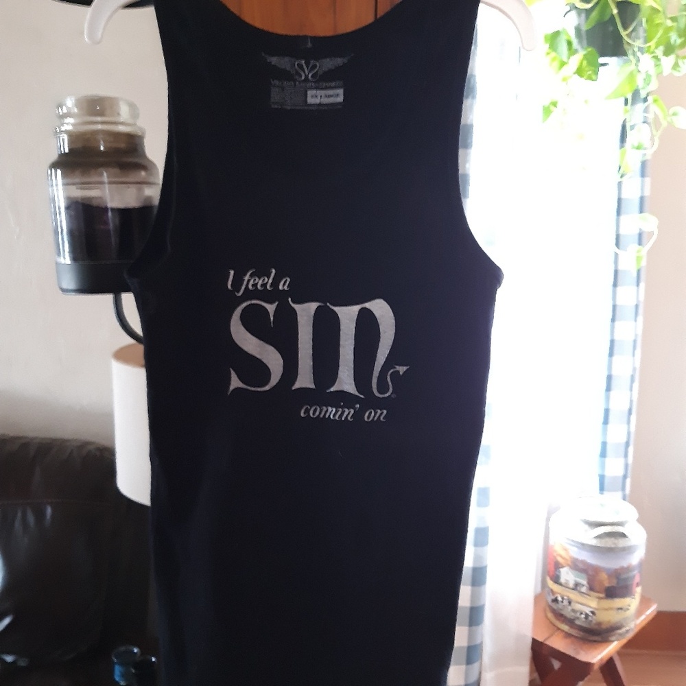 Black tank top